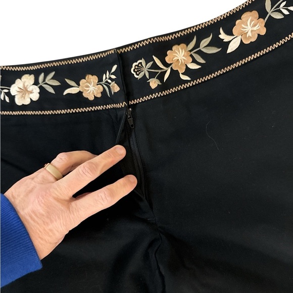 INC International Concepts Black Embroidered Slacks - Picture 4 of 14